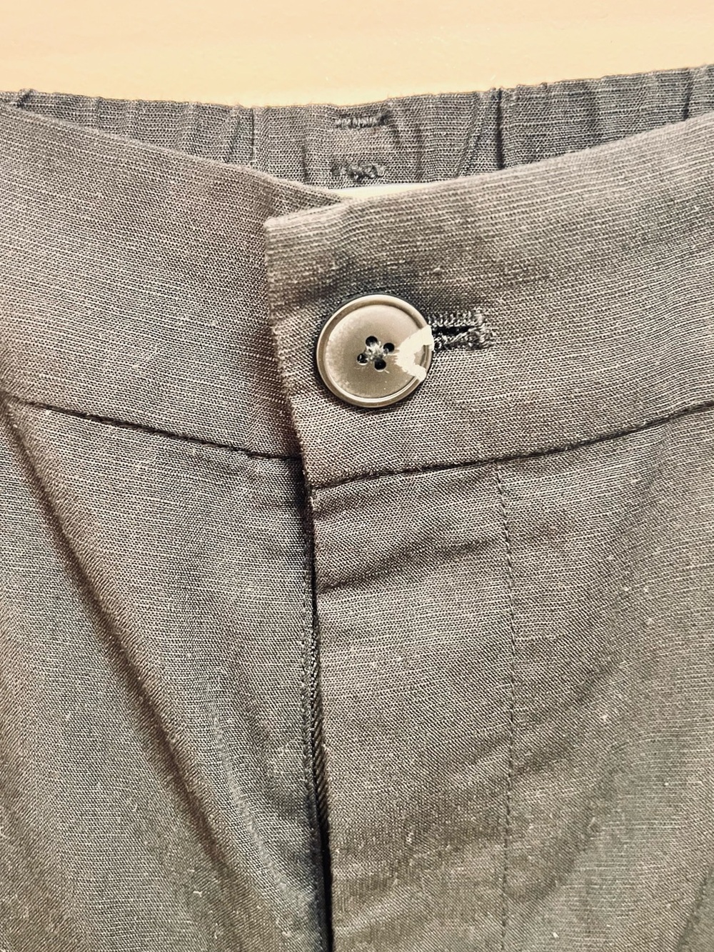 Uniqlo Comptoir Des Cotonniers Black Pleated Linen Trousers - Picture 3 of 6